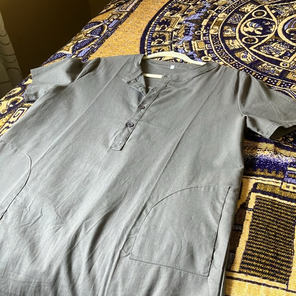 Earthy gray/brown, lightweight dress with handy side pockets. - Picture 2 of 5